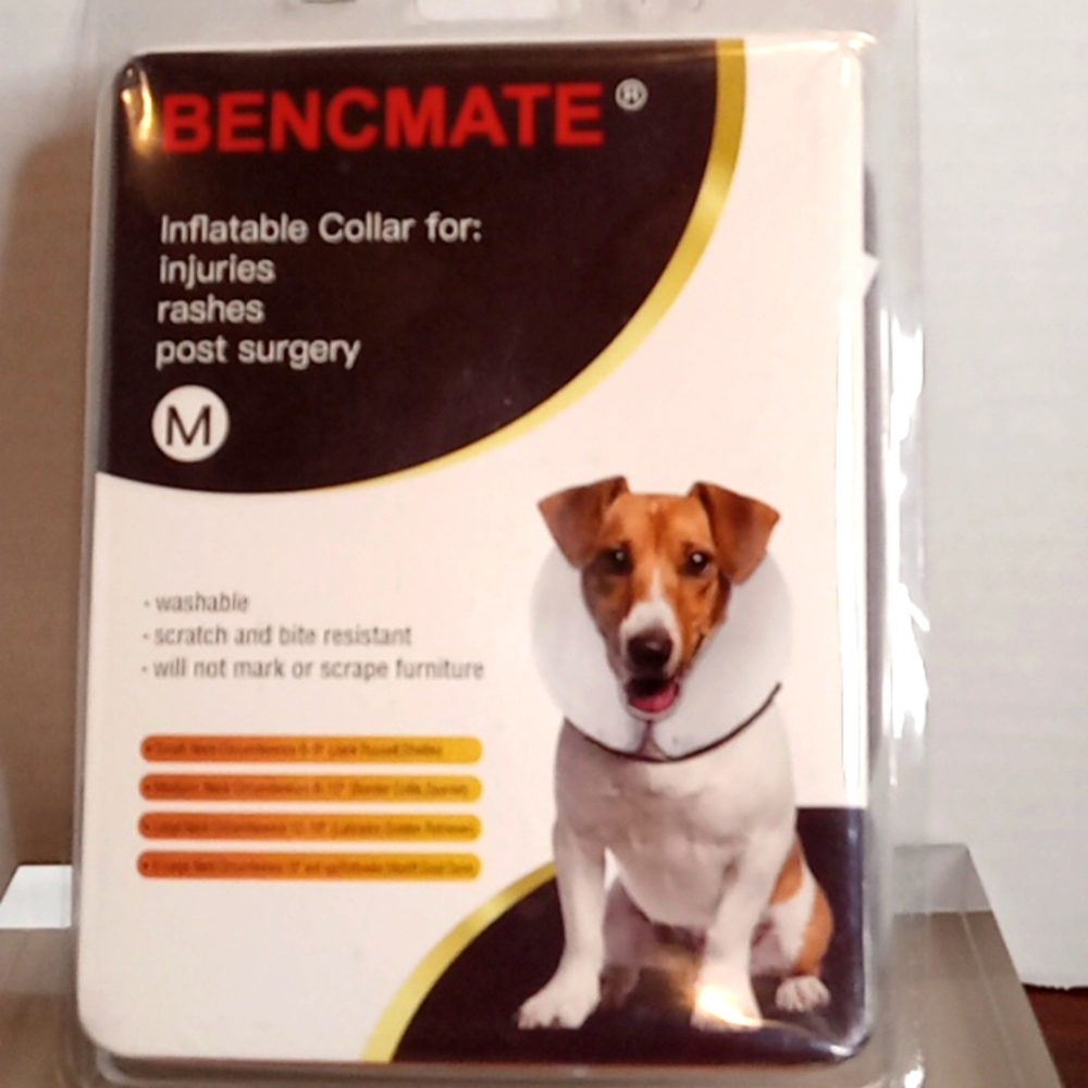 Bencmate washable size M bite and scratch resistant inflatable collar